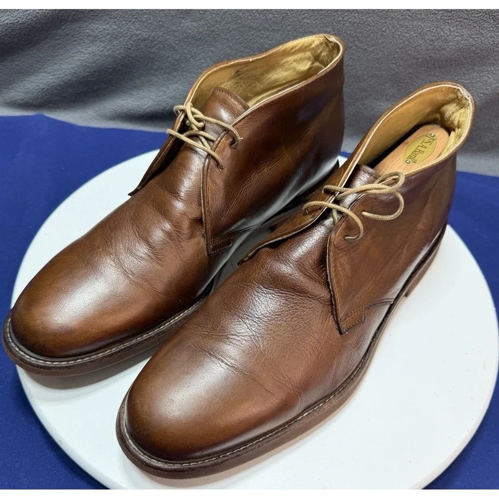 Frye Bowery Chukka Ankle Boots Brown Tan Mens Size 13 D Lace Up Leather